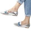 Carregar imagem no visualizador da galeria, Loafer Milena Prateado.